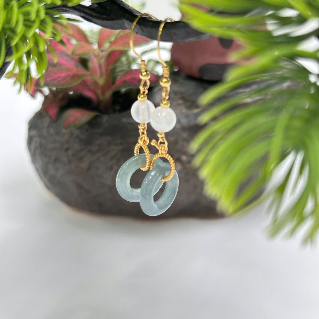 Đôi Hoa Tai Hippi Bạc Si Vàng S925 – Thanh Lịch & May Mắn 🍃🌱🎋